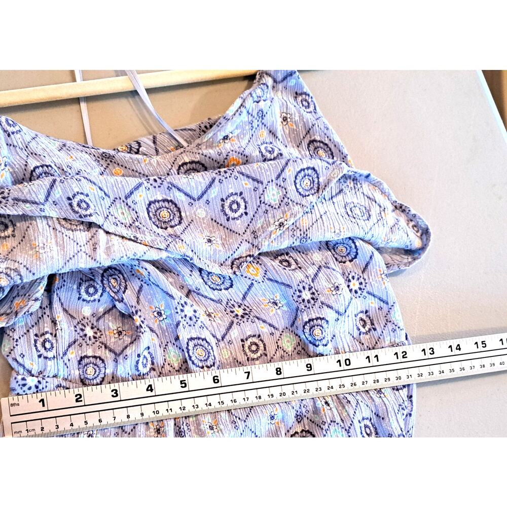 Mudd XL Sundress Lt. Blue Geometric Pattern Maxi Boho‎ - Picture 6 of 9